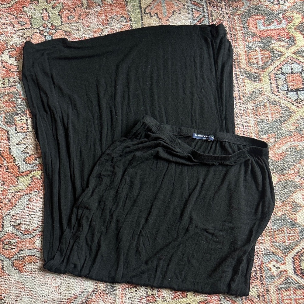 Brandy Melville - Black Maxi Skirt with Elastic Waistband